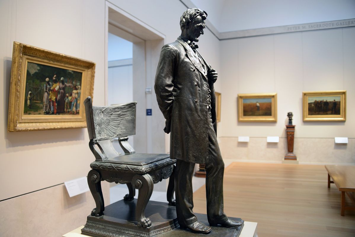 762D Standing Lincoln Bronze Statue Side View - Augustus Saint-Gaudens 1884-87 - American Wing New York Metropolitan Museum of Art